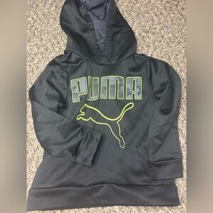 PUMA Kids Black and Yellow Hoodie